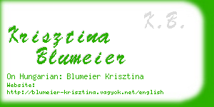 krisztina blumeier business card